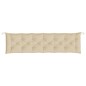 vidaXL Cojín de banco de jardín tela Oxford beige 200x50x7 cm vidaXL Cojín de banco de jardín tela Oxford beige 200x50x7 cm