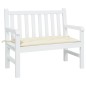 vidaXL Cojín de banco de jardín tela Oxford blanco crema 100x50x7 cm vidaXL Cojín de banco de jardín tela Oxford blanco crema 100x50x7 cm