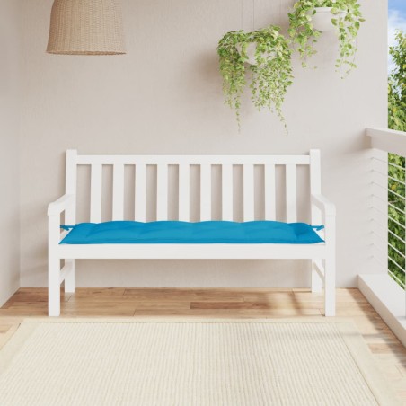 vidaXL Cojín de banco de jardín tela Oxford azul 150x50x7 cm