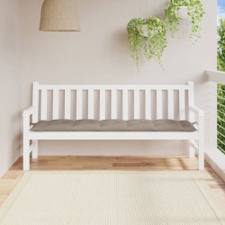 vidaXL Cojín de banco de jardín tela Oxford gris taupé 180x50x7 cm
