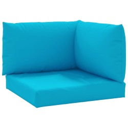 vidaXL Cojines para palets 3 unidades tela Oxford azul claro