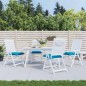 vidaXL Cojines de silla de jardín 4 uds tela Oxford azul 40x40x7 cm vidaXL Cojines de silla de jardín 4 uds tela Oxford azul 40x40x7 cm