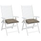 vidaXL Cojines de silla de jardín 2 uds tela Oxford taupé 40x40x7 cm vidaXL Cojines de silla de jardín 2 uds tela Oxford taupé 40x40x7 cm