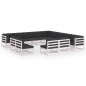 vidaXL Set de muebles de jardín 13 pzas con cojines madera pino blanco vidaXL Set de muebles de jardín 13 pzas con cojines madera pino blanco