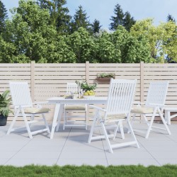 vidaXL Cojines de silla de jardín 4 uds tela Oxford crema 40x40x7 cm