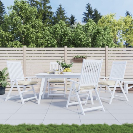 vidaXL Cojines de silla de jardín 4 uds tela Oxford crema 40x40x7 cm