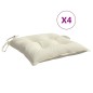 vidaXL Cojines de silla de jardín 4 uds tela Oxford crema 40x40x7 cm vidaXL Cojines de silla de jardín 4 uds tela Oxford crema 40x40x7 cm