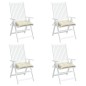 vidaXL Cojines de silla de jardín 4 uds tela Oxford crema 40x40x7 cm vidaXL Cojines de silla de jardín 4 uds tela Oxford crema 40x40x7 cm