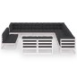 vidaXL Set de muebles de jardín 13 pzas con cojines madera pino blanco vidaXL Set de muebles de jardín 13 pzas con cojines madera pino blanco