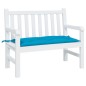 vidaXL Cojín de banco de jardín tela Oxford azul 100x50x7 cm