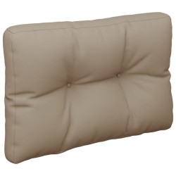 vidaXL Cojín para sofá de palets de tela gris taupé 60x40x12 cm