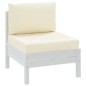 vidaXL Cojines para palés 2 unidades tela Oxford blanco crema