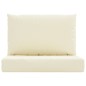 vidaXL Cojines para palés 2 unidades tela Oxford blanco crema