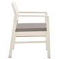 vidaXL Set de muebles de jardín 3 piezas con cojines plástico blanco vidaXL Set de muebles de jardín 3 piezas con cojines plástico blanco