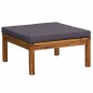 vidaXL Muebles de jardín 3 pzas con cojines madera acacia gris oscuro vidaXL Muebles de jardín 3 pzas con cojines madera acacia gris oscuro