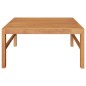 vidaXL Set de muebles de jardín 2 pzas madera de teca y cojines crema