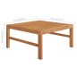 vidaXL Set de muebles de jardín 2 pzas madera de teca y cojines crema