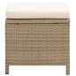 vidaXL Taburetes de jardín 4 unidades y cojines ratán sintético beige vidaXL Taburetes de jardín 4 unidades y cojines ratán sintético beige
