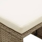 vidaXL Taburetes de jardín 4 unidades y cojines ratán sintético beige vidaXL Taburetes de jardín 4 unidades y cojines ratán sintético beige