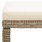 vidaXL Taburetes de jardín 4 unidades y cojines ratán sintético beige vidaXL Taburetes de jardín 4 unidades y cojines ratán sintético beige