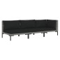 vidaXL Muebles jardín 3 pzas ratán sintético semicircular gris oscuro vidaXL Muebles jardín 3 pzas ratán sintético semicircular gris oscuro
