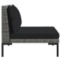 vidaXL Muebles jardín 3 pzas ratán sintético semicircular gris oscuro vidaXL Muebles jardín 3 pzas ratán sintético semicircular gris oscuro