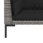 vidaXL Muebles jardín 3 pzas ratán sintético semicircular gris oscuro vidaXL Muebles jardín 3 pzas ratán sintético semicircular gris oscuro