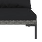 vidaXL Muebles jardín 3 pzas ratán sintético semicircular gris oscuro vidaXL Muebles jardín 3 pzas ratán sintético semicircular gris oscuro