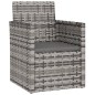 vidaXL Muebles de jardín con cojines 3 piezas ratán sintético gris vidaXL Muebles de jardín con cojines 3 piezas ratán sintético gris
