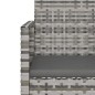 vidaXL Muebles de jardín con cojines 3 piezas ratán sintético gris vidaXL Muebles de jardín con cojines 3 piezas ratán sintético gris