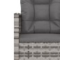 vidaXL Muebles de jardín con cojines 3 piezas ratán sintético gris