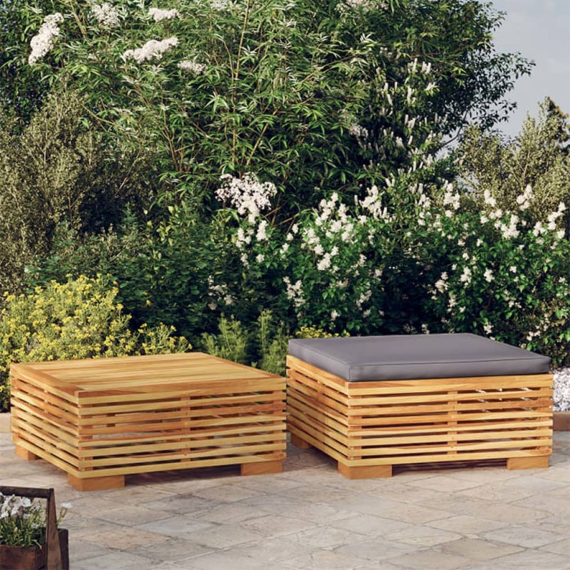 vidaXL Juego de muebles de jardín 2 piezas madera maciza de teca vidaXL Juego de muebles de jardín 2 piezas madera maciza de teca