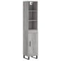 vidaXL Aparador alto madera contrachapada gris Sonoma 34,5x34x180 cm vidaXL Aparador alto madera contrachapada gris Sonoma 34,5x34x180 cm