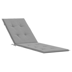 vidaXL Cojín para tumbona gris (75+105)x50x3 cm