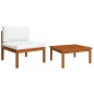 vidaXL Muebles de jardín 2 piezas con cojines madera maciza de acacia vidaXL Muebles de jardín 2 piezas con cojines madera maciza de acacia