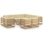 vidaXL Set de muebles de jardín 12 pzs cojines madera pino marrón miel vidaXL Set de muebles de jardín 12 pzs cojines madera pino marrón miel