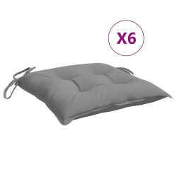 vidaXL Cojines de silla de jardín 6 uds tela Oxford gris 50x50x7 cm