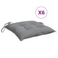 vidaXL Cojines de silla de jardín 6 uds tela Oxford gris 50x50x7 cm