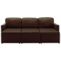vidaXL Sofá cama modular de 3 plazas cuero sintético marrón vidaXL Sofá cama modular de 3 plazas cuero sintético marrón
