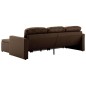vidaXL Sofá cama modular de 3 plazas cuero sintético marrón vidaXL Sofá cama modular de 3 plazas cuero sintético marrón