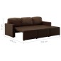 vidaXL Sofá cama modular de 3 plazas cuero sintético marrón vidaXL Sofá cama modular de 3 plazas cuero sintético marrón