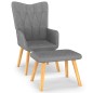 vidaXL Sillón de relax con taburete tela gris oscuro vidaXL Sillón de relax con taburete tela gris oscuro