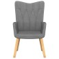 vidaXL Sillón de relax con taburete tela gris oscuro vidaXL Sillón de relax con taburete tela gris oscuro