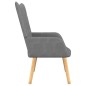 vidaXL Sillón de relax con taburete tela gris oscuro vidaXL Sillón de relax con taburete tela gris oscuro