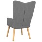 vidaXL Sillón de relax con taburete tela gris oscuro vidaXL Sillón de relax con taburete tela gris oscuro