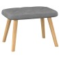 vidaXL Sillón de relax con taburete tela gris oscuro vidaXL Sillón de relax con taburete tela gris oscuro