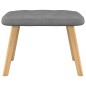 vidaXL Sillón de relax con taburete tela gris oscuro vidaXL Sillón de relax con taburete tela gris oscuro