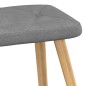 vidaXL Sillón de relax con taburete tela gris oscuro vidaXL Sillón de relax con taburete tela gris oscuro
