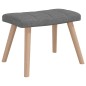 vidaXL Silla mecedora con reposapiés tela gris oscuro vidaXL Silla mecedora con reposapiés tela gris oscuro