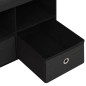vidaXL Banco de almacenaje plegable lino sintético negro 76x38x38 cm vidaXL Banco de almacenaje plegable lino sintético negro 76x38x38 cm
